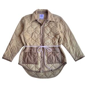 Urban Outfitters Quilted Tan Utility Jacket Medium